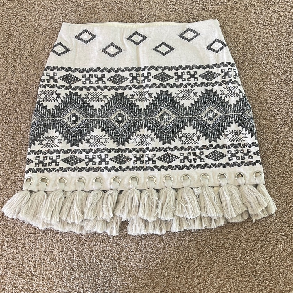 Lulus fringe tribal skirt